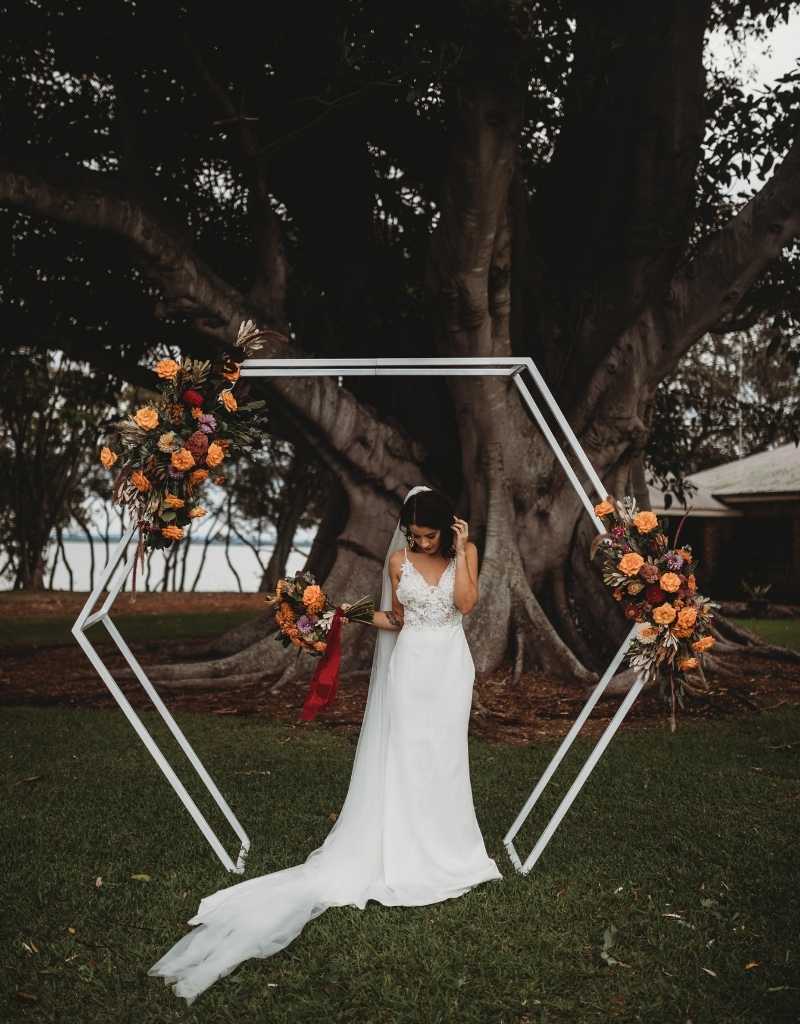 Hexagon Arbour Wedding Arch for Hire in Newcastle NSW