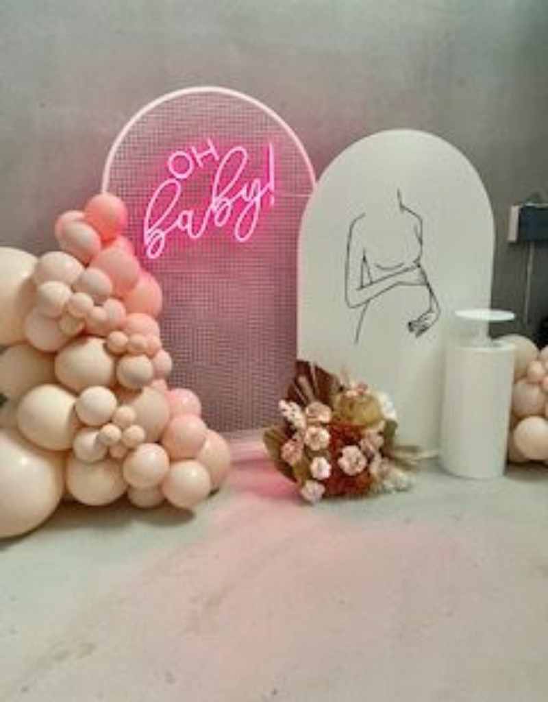 Mesh Arch Baby Shower for Hire in Newcastle NSW