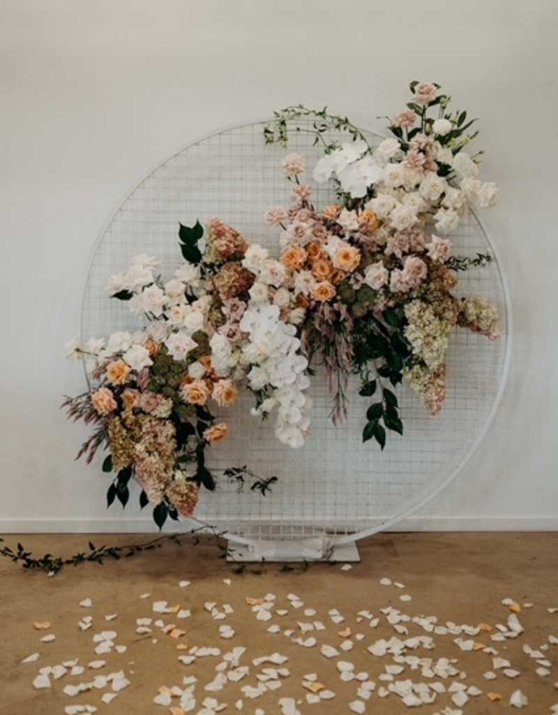 Round Mesh Backdrop White 2m for Hire in Newcastle NSW