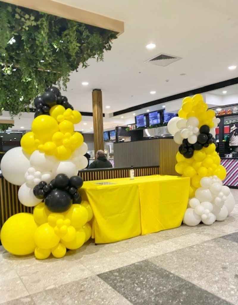 Balloon Column Yellow for Party Hire in Newcastle NSW