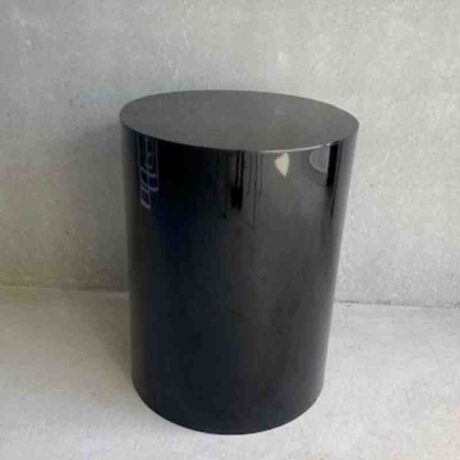 Black Round Acrylic Plinth for Birthday Wedding and Party Hire in Newcastle NSW