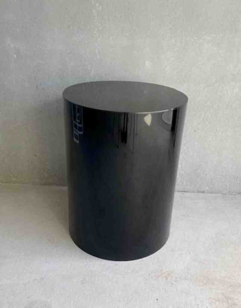 Black Round Acrylic Plinth for Birthday Wedding and Party Hire in Newcastle NSW