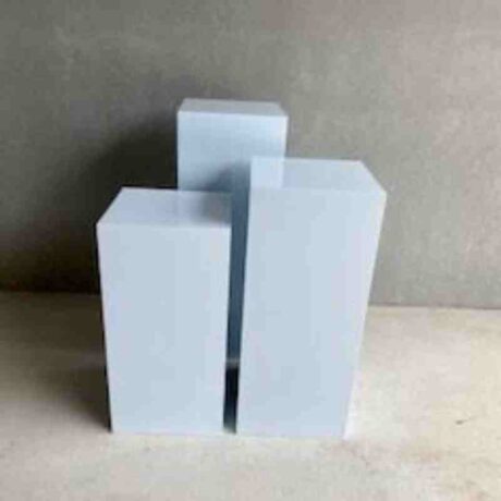 Blue Square Plinths for Birthday Wedding and Party Hire in Newcastle NSW (1)