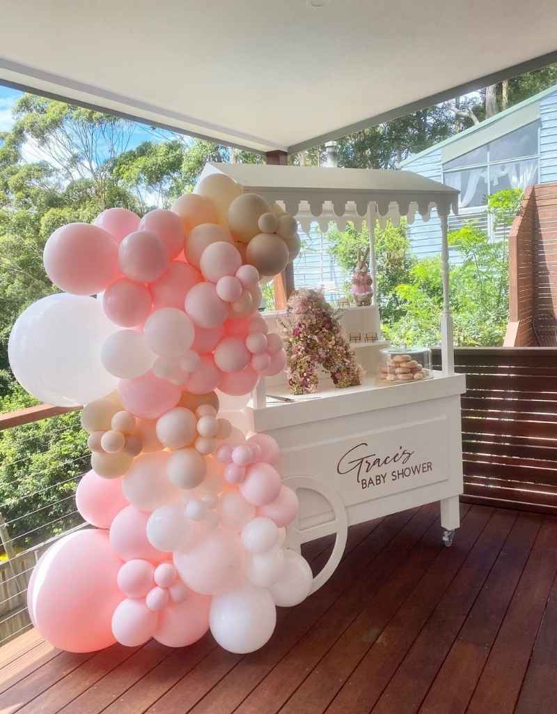 White Candy Cart in White for Birthday Wedding and Party Hire in Newcastle NSW