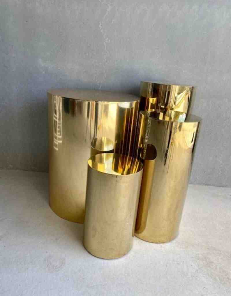 Gold Round Plinths for Birthday Wedding and Party Hire in Newcastle NSW