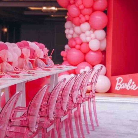 Kids Pink Ghost Chairs for Corporate Birthday Wedding and Party Hire in Newcastle NSW