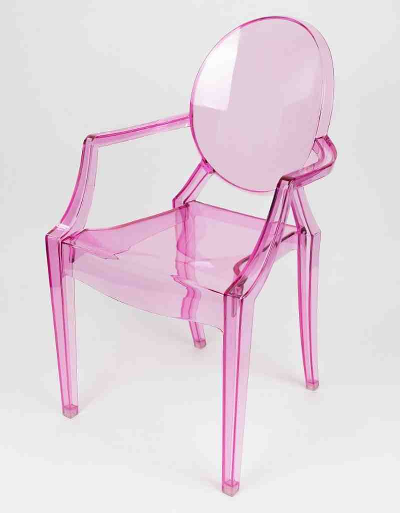 Kids Pink Ghost Chairs with arms Birthday Wedding and Party Hire in Newcastle NSW