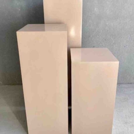 Nude Square Plinths for Birthday Wedding and Party Hire in Newcastle NSW