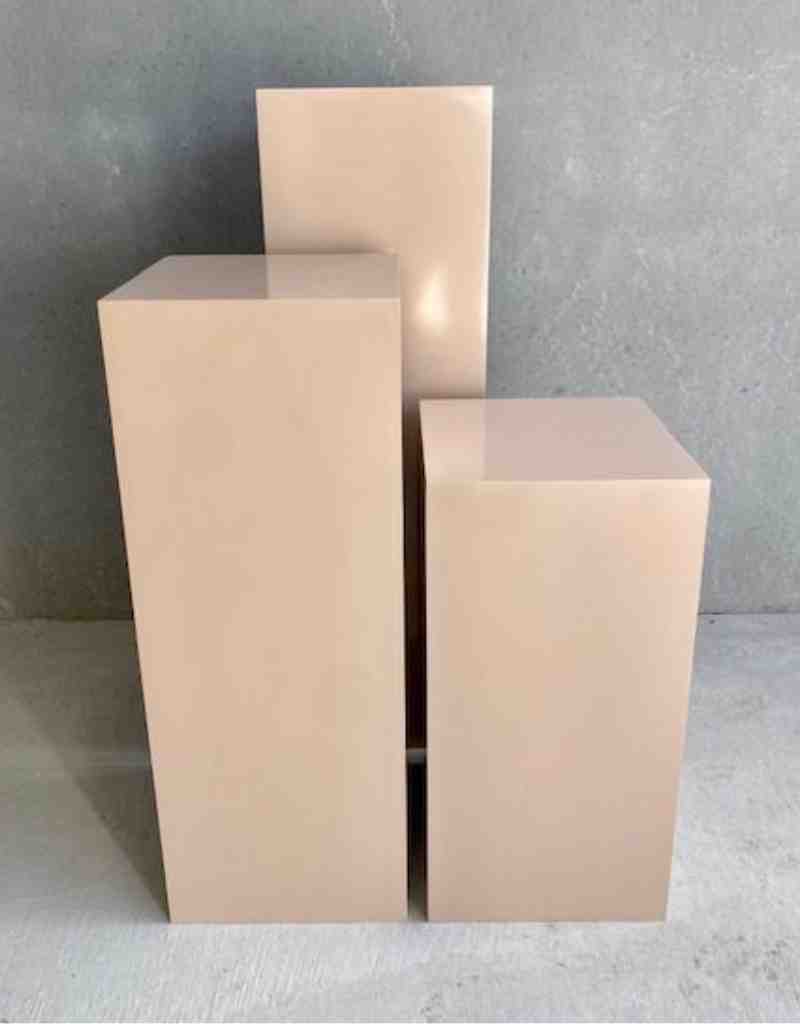 Nude Square Plinths for Birthday Wedding and Party Hire in Newcastle NSW