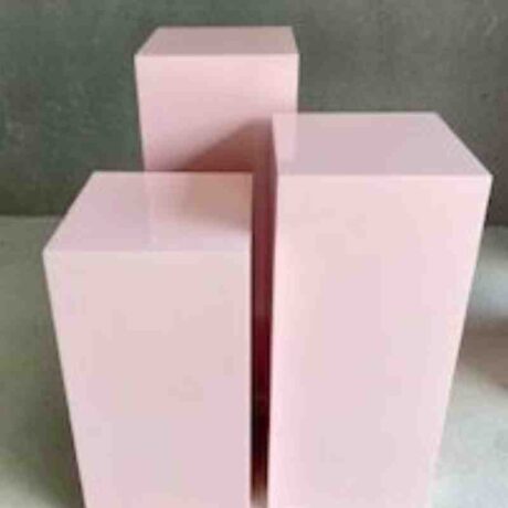 Pastel Pink Square Plinths