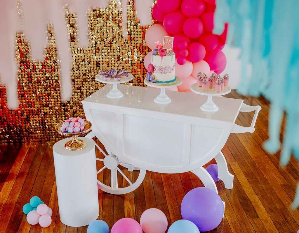 Example of Sophia Cart for Baby Shower Birthday Wedding and Party Hire in Newcastle NSW